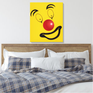 Abstrakt clownansikte canvastryck