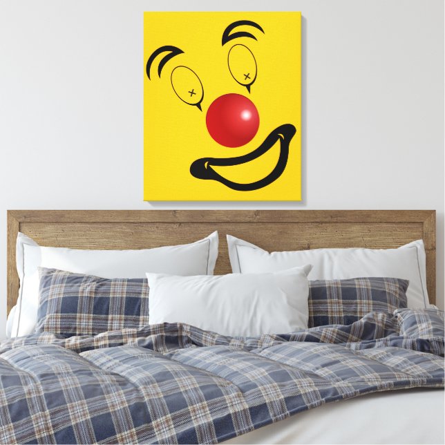 Abstrakt clownansikte canvastryck (Insitu (sovrum))