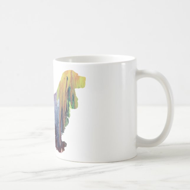 Abstrakt cockerspanielspanielSilhouette Kaffemugg (Höger)