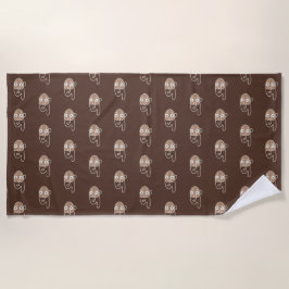Abstrakt Coffee Man Beach Towel