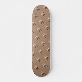 Abstrakt Coffee Man Mini Skateboard Bräda 18,5 Cm