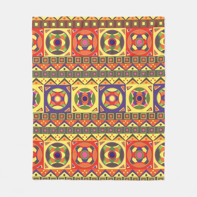 Abstrakt Colorful African Seamless Mönster med Ge Fleecefilt (Framsidan)