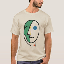 Abstrakt Colorful Ansikte Modern Art Porträtt T Shirt