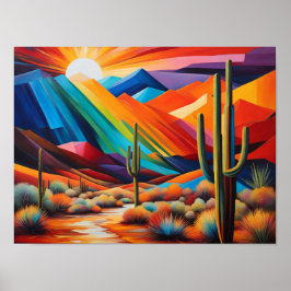 Abstrakt Colorful Arizona Poster
