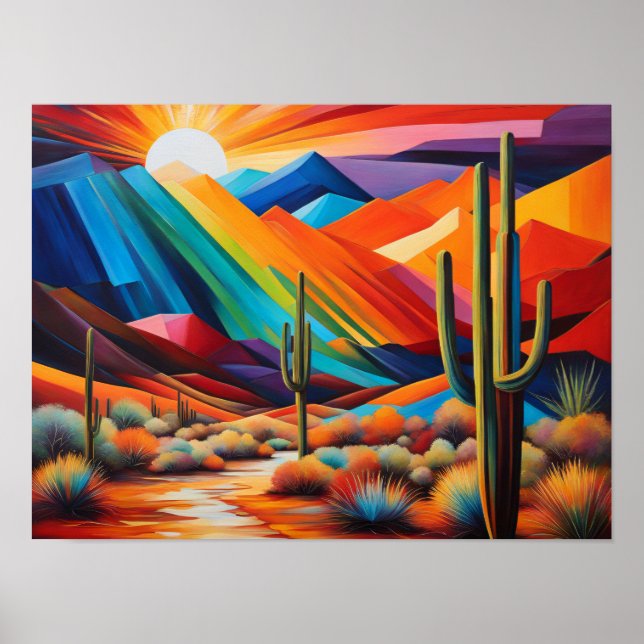Abstrakt Colorful Arizona Poster (Framsidan)