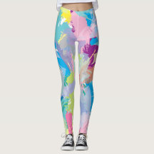 Abstrakt Colorful Art Modern Comfortable Leggings