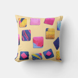 Abstrakt Colorful Blocks Mönster Kudde