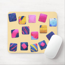 Abstrakt Colorful Blocks Mönster Musmatta