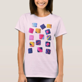 Abstrakt Colorful Blocks Mönster T Shirt
