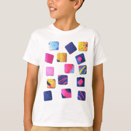 Abstrakt Colorful Blocks Mönster T Shirt