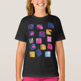 Abstrakt Colorful Blocks Mönster T Shirt