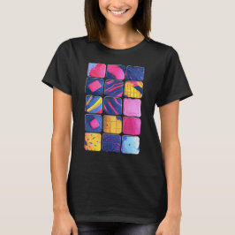Abstrakt Colorful Blocks Mönster T Shirt