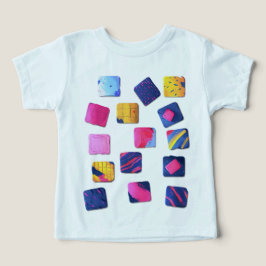 Abstrakt Colorful Blocks Mönster T Shirt
