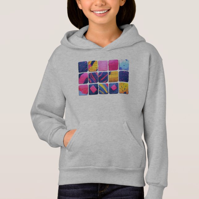 Abstrakt Colorful Blocks Mönster T Shirt (Framsida)