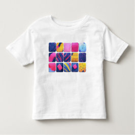 Abstrakt Colorful Blocks Mönster T Shirt