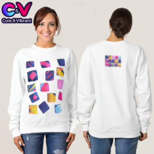 Abstrakt Colorful Blocks Mönster T Shirt