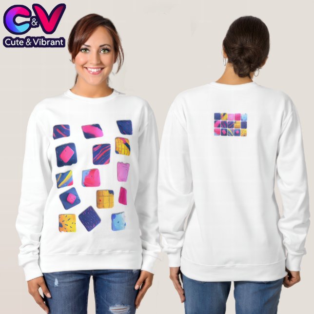 Abstrakt Colorful Blocks Mönster T Shirt (Skapare uppladdad)
