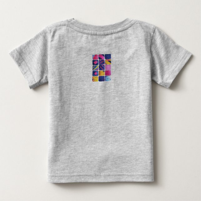 Abstrakt Colorful Blocks Mönster T Shirt (Baksida)