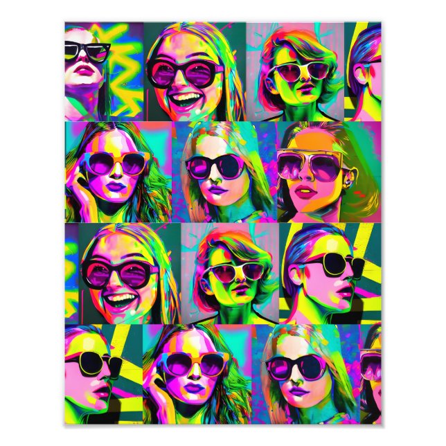 Abstrakt Colorful Digital Art Fototryck (Framsidan)