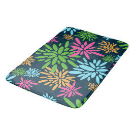Abstrakt Colorful Fireworks Flowers Bath Mat Badrumsmatta