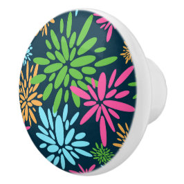 Abstrakt Colorful Fireworks Flowers Ceramic pull Knopp