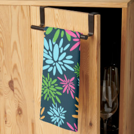 Abstrakt Colorful Fireworks Flowers Kitchen Towers Kökshandduk