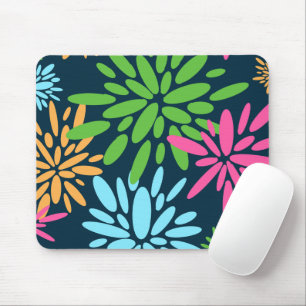 Abstrakt Colorful Fireworks Flowers Mousepad Musmatta