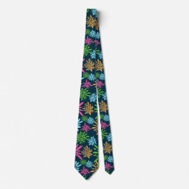 Abstrakt Colorful Fireworks Flowers Neck Tie Slips