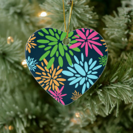 Abstrakt Colorful Fireworks Flowers Ornament