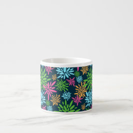 Abstrakt Colorful Fireworks Flowers Specialty Mugg Espressomugg