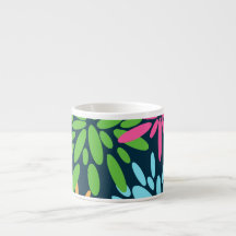 Abstrakt Colorful Fireworks Flowers Specialty Mugg