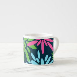 Abstrakt Colorful Fireworks Flowers Specialty Mugg Espressomugg