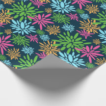 Abstrakt Colorful Fireworks Flowers Wrapping Pappe