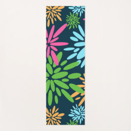 Abstrakt Colorful Fireworks Flowers Yoga Mat