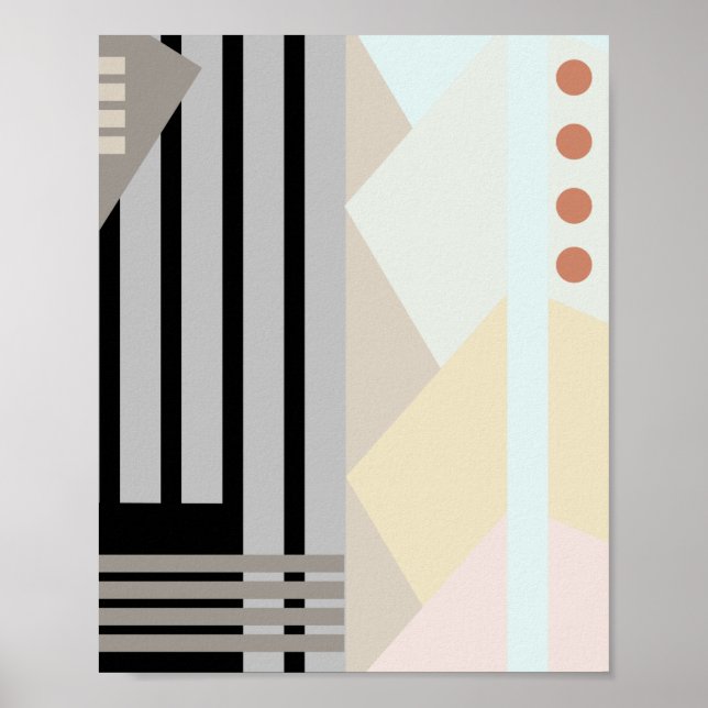 Abstrakt Colorful Geometric Figurer Poster (Framsidan)