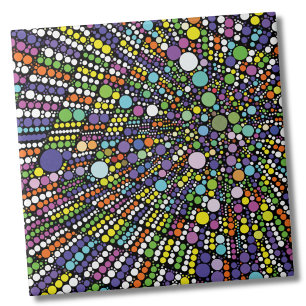 Abstrakt Colorful Geometric Modern Circles Mönster Kakelplatta