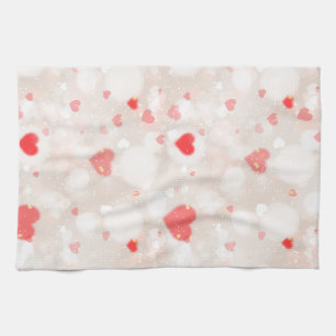 Abstrakt Colorful Hearts Mönster Kitchen Towel Kökshandduk
