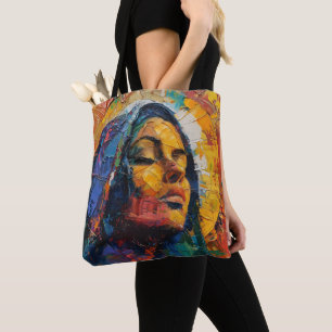 Abstrakt Colorful Heliga Mary Tygkasse