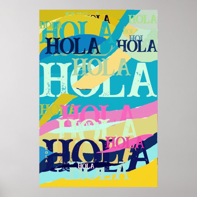 Abstrakt Colorful Hola Poster (Framsidan)