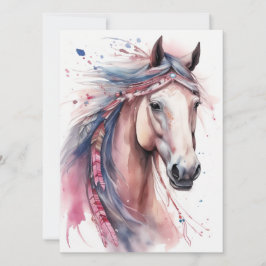 Abstrakt Colorful Horse Kort
