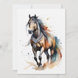 Abstrakt Colorful Horse Kort
