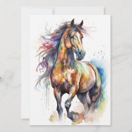 Abstrakt Colorful Horse Kort