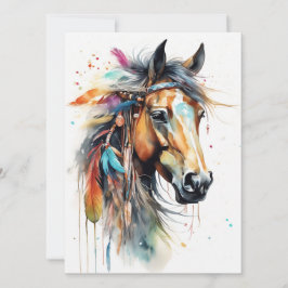 Abstrakt Colorful Horse Kort