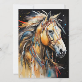 Abstrakt Colorful Horse Kort