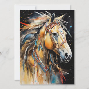 Abstrakt Colorful Horse Kort