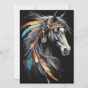 Abstrakt Colorful Horse Kort