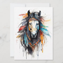 Abstrakt Colorful Horse Kort