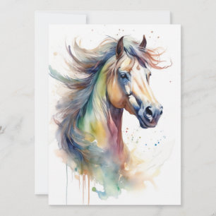 Abstrakt Colorful Horse Kort