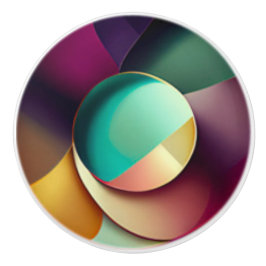 Abstrakt Colorful Jewel Toned Knopp