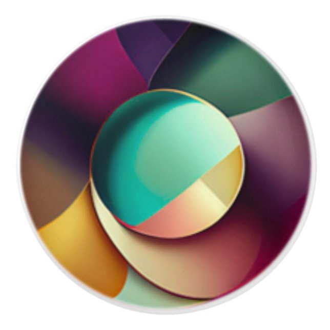 Abstrakt Colorful Jewel Toned Knopp (Framsidan)